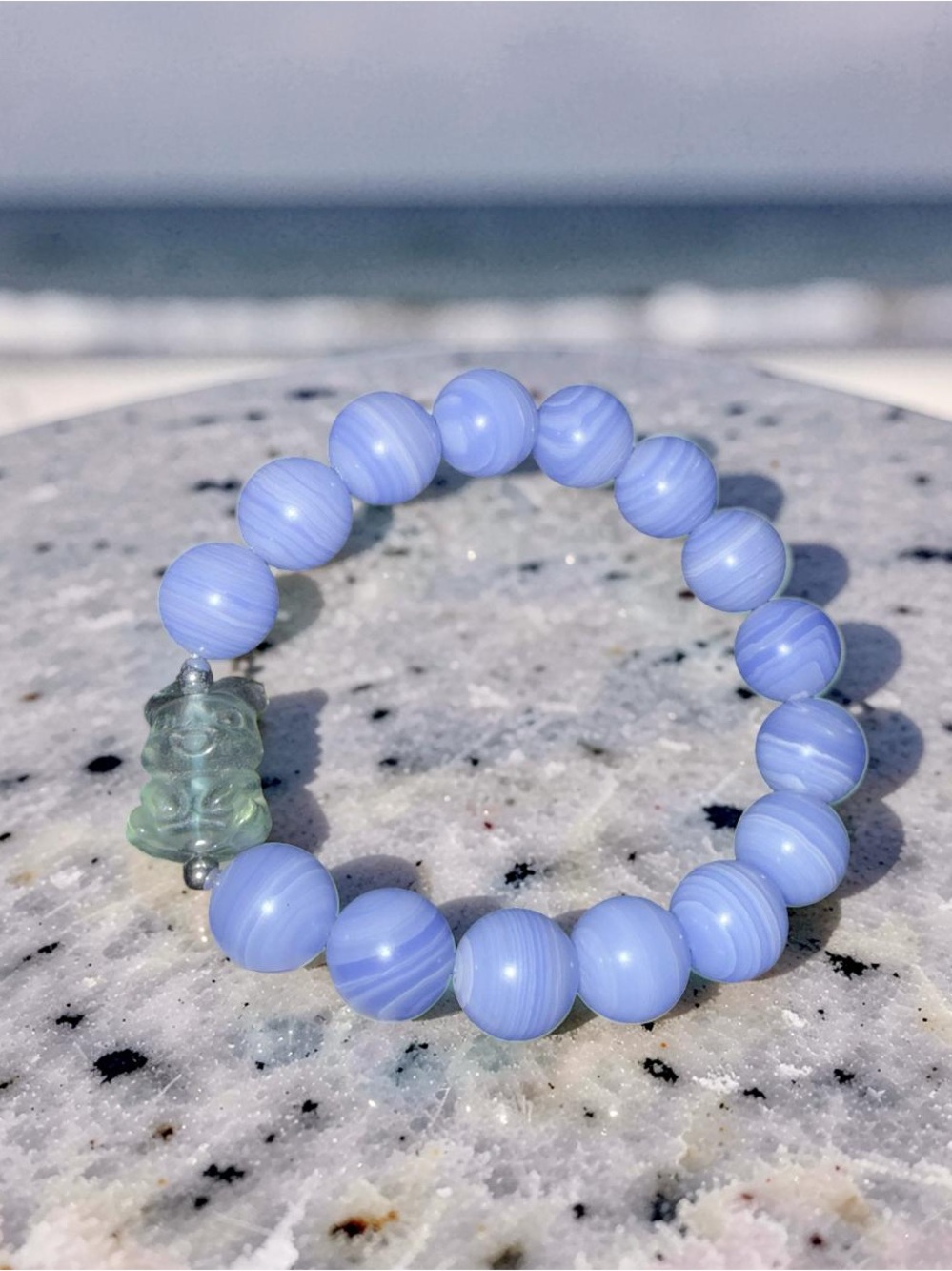12mm Blue Lace Agate bracelet